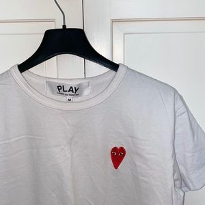 Comme Des Garçon Play T Shirt White Women’s MEDIUM